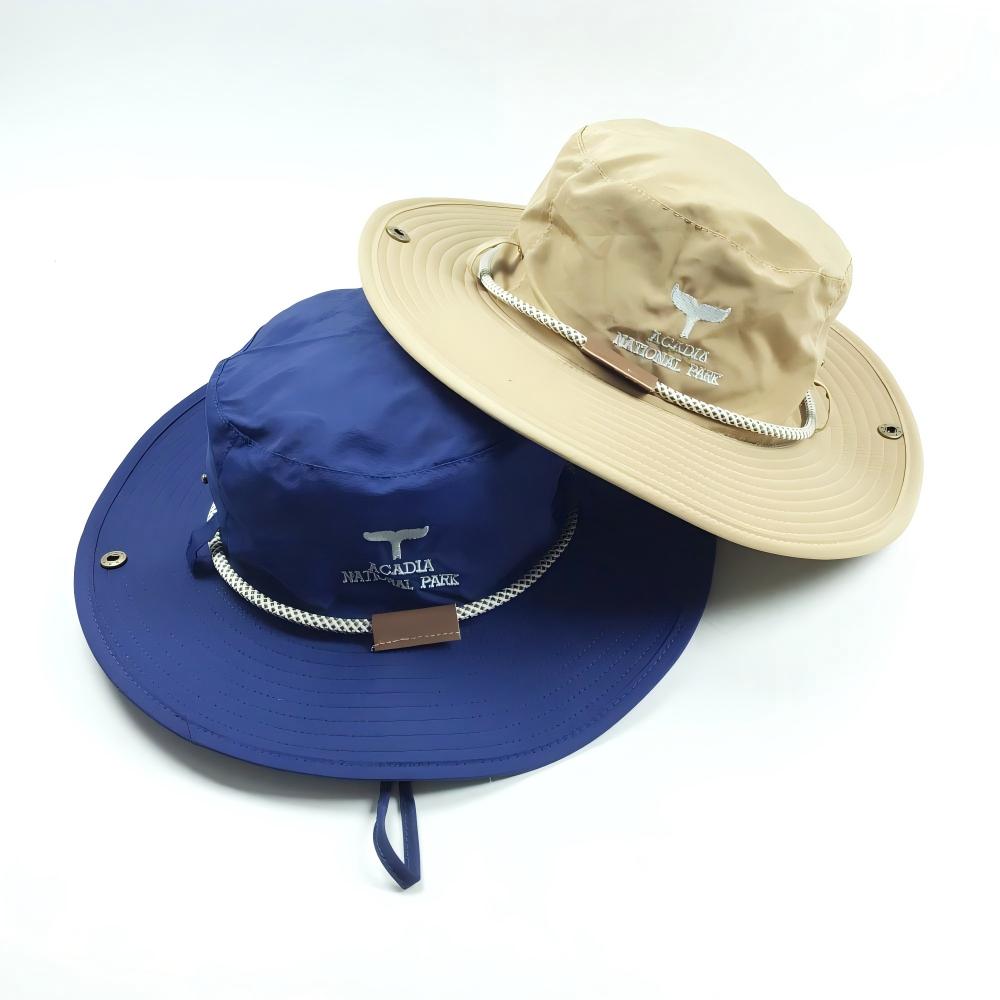 Wide brim bucket hat