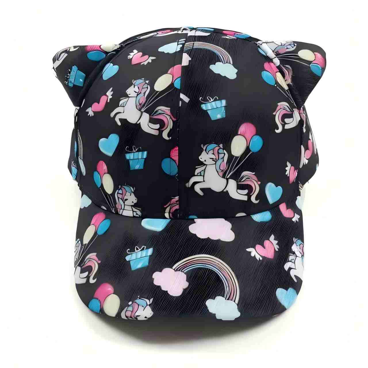 Kids rainbow&horse baseball cap